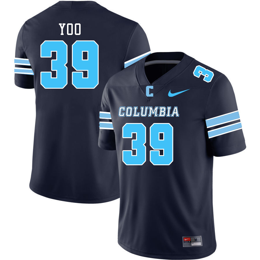 Men-Youth #39 Aaron Yoo Columbia Lions 2023 College Football Jerseys Stitched-Dark Blue